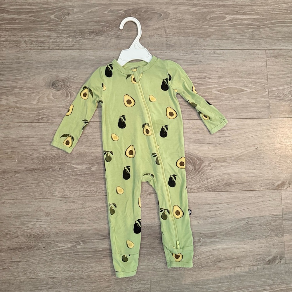 Kyte BABY Green Avocado Print One Piece